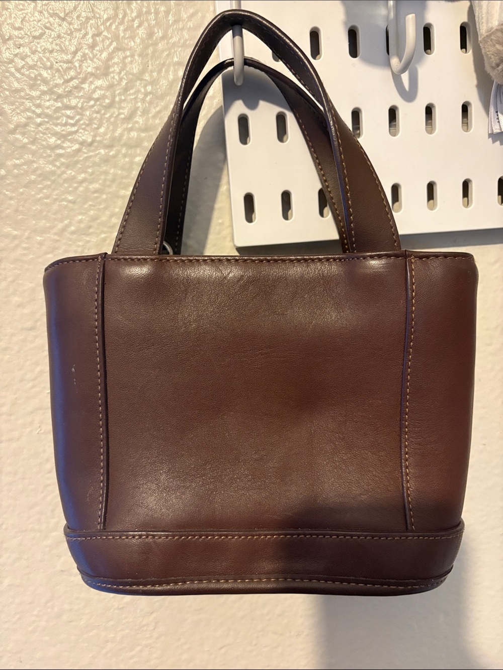 Hillard & Hanson Brown Y2K mini Leather Tote